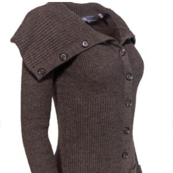 Vince Merino Wool/Baby Alpaca Blend Brown Cardigan Sweater Collared Size XS - Picture 6 of 12